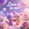 Adorable Bear Couple with Hearts