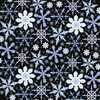 Snowflakes on black sky