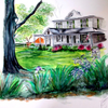 House Water color