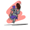 Dancing Koala with Coffee Bean
