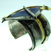 Titanium Wearable Art  ,lapis lazuli ,Gold Bracelet Art- Fashion- Orion Nebula .GomolkArt Line Studi