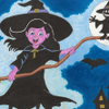 Fun stunts on witch's broom