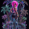 Cyberpunk Neon Oasis