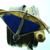 Titanium Wearable Art ,lapis lazuli ,Gold Bracelet Art- Fashion- Orion Nebula .GomolkArt Line Studi 