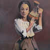 CIMMERIAN GIRL SISARA WITH A JAR OF MILK FOR A LIBATION