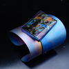 Wearable Art Anodized Titanium Bracelet Art- Fashion- Bangle Bracelet. Mir Gomolka Art Studio Line