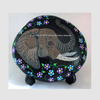 Elephant & Flowers Dot Art River Stone 