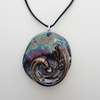 Women's  American Fashion Jewelry .Necklace Ceramic ,Porcelain ,Palladium Lustre ,Gold .Gomolka Art