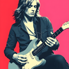 Guitarist in Bold Colors