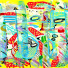 481. Bilingual, colorful psychedelic intuitive abstract