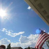 Flag and Sun Rays