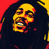 Bob Marley Vibrant Portrait