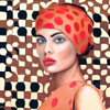 Orange Polka Dot Woman