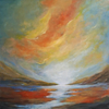 Le souffle du lointain- art abstrait atmosphérique- peinture contemporaine - Khadija El Haouchi arti