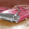 Pink Cadillac drawing