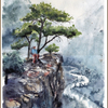 The walker on the cliff
