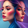 Dual Faces in Vivid Hues