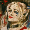 Harley Quinn oil painting 14x11