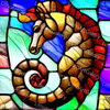 Colorful seahorse