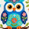 Colorful Owl with Floral Patterns