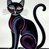 Stylized Black Cat