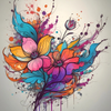 Vibrant Abstract Floral Design