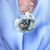 Galaxies Jewellery  Necklace Snow Porcelain Lustre gold, platinum by Gomolka Art Studio line 