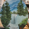 WATERFALL OIL. STILL WET ON MY EASELL