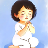 Child Praying with Eyes Closed