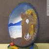 horse on emu egg.