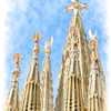 Towers of Sagrada Familia, Barcelona. Tower of the cross.