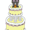 Lemon wedding cake.