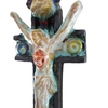 Jesus Wall Cross Angel Ceramic Pottery, Contemporary One of a kind  ,Mir Gomolka Art