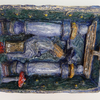 Wayside shrine Jesus Tau  Pottery by Gomolka Art Studio