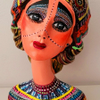 Clay sculpture bought and acrylic painted by Mirit Ben-Nun