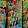 Stained Glass Garden Collage
