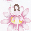 Fairy and Pink Daisy Parasol