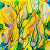 361. Diamond rings Acrylic, Watercolor on Canvas 25x25cm, 2023 Veera Zukova, Finland