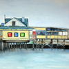 The Blind Tiger Restaurant Watercolor