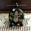 Yellow Toed Frog Dot Art River Stone 