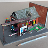 Flowershop, plasticine, cardboard, 25x17,5x12cm