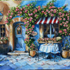Bavarian flowering cafe