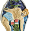 Wayside shrine Jesus Tau  Pottery by Gomolka Art Studio