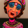 Woman clay sculptures that I bought and painted with acrylic colors. Mirit Ben-Nun Israeli artist.