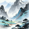 Serene Misty Mountain Landscape