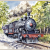Steaming through the forest