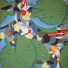 colorful koi pond