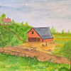 FARM LIFE.  WATERCOLOR