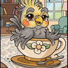 Cockatiel In A Cup 