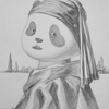 Drawing portrait of Panda